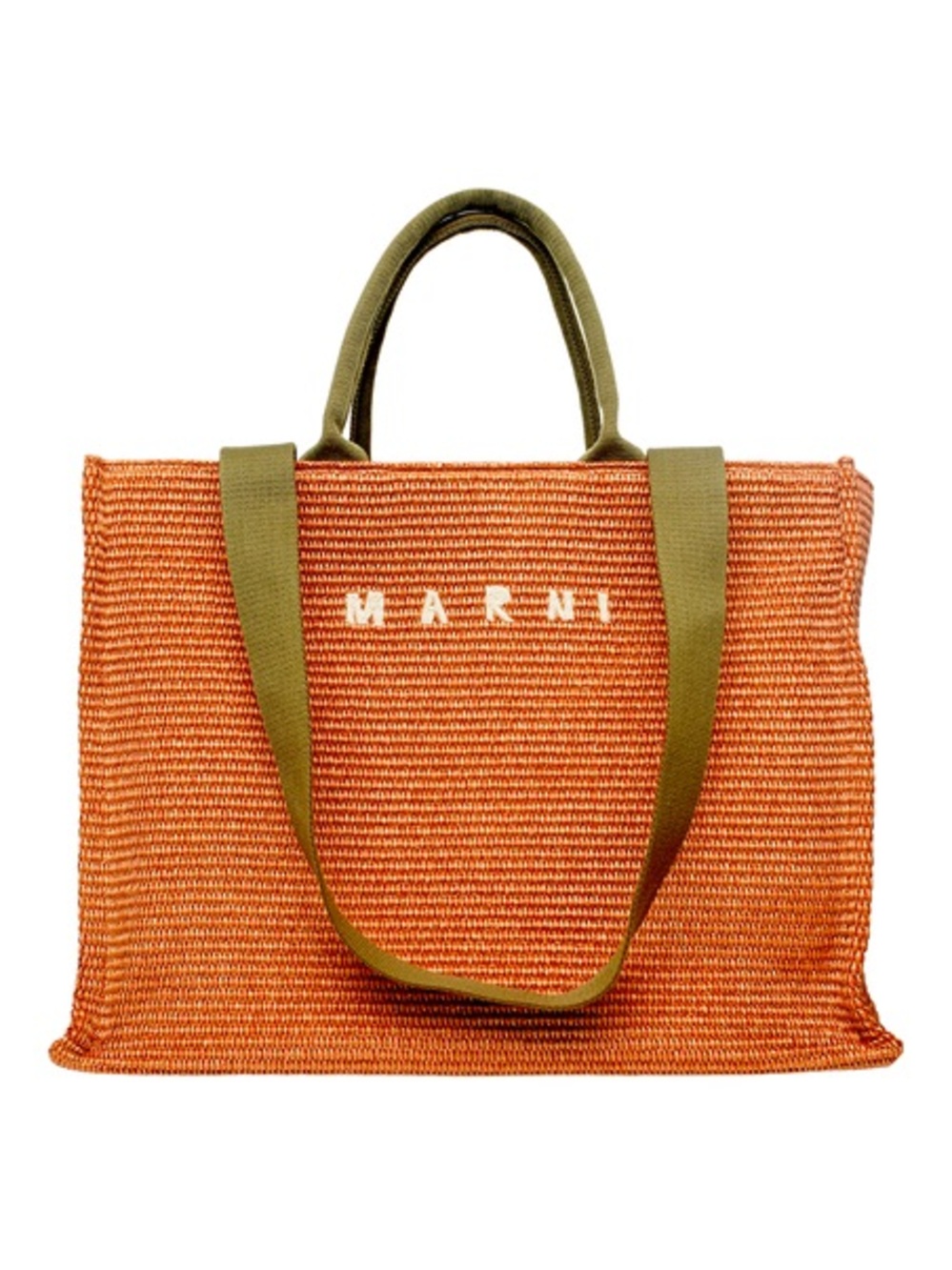Marni Large Raffia Woven Tote